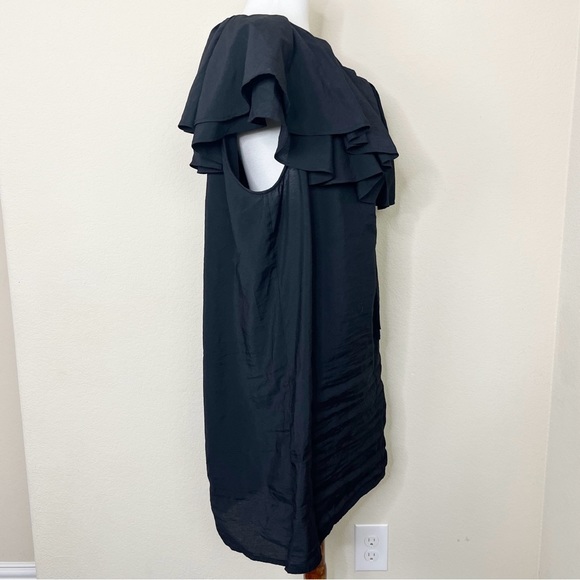 COS Ruffled Tunic Black Dress - Picture 7 of 12
